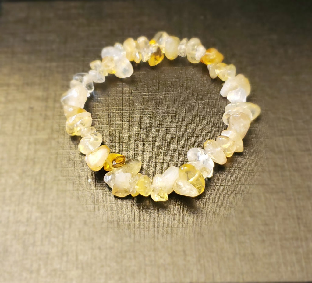 Raw Citrine Elastic Bracelet