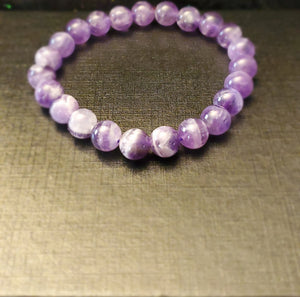 African Amethyst Elastic Bracelet